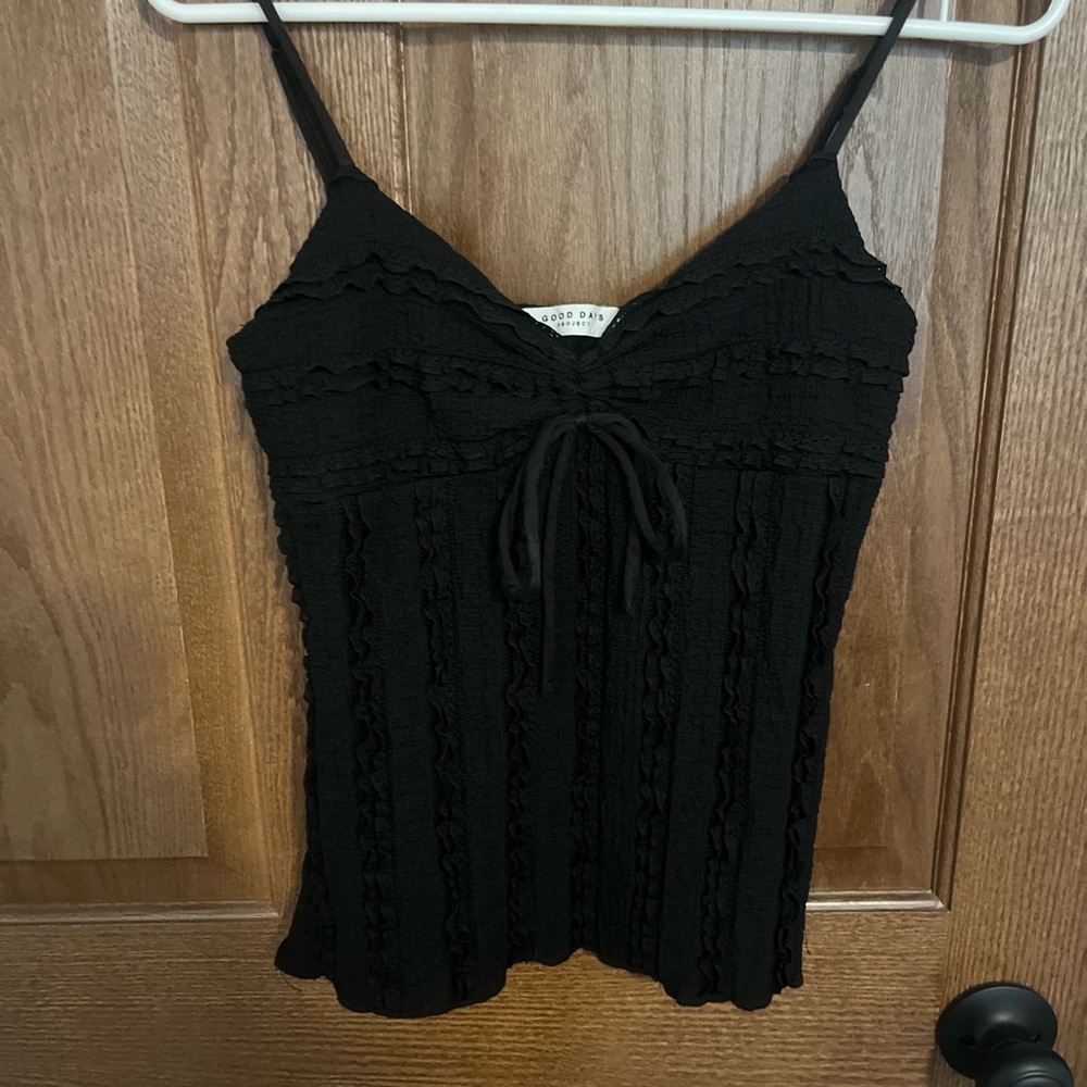 Urban Outfitters Black Tie Front Camisole